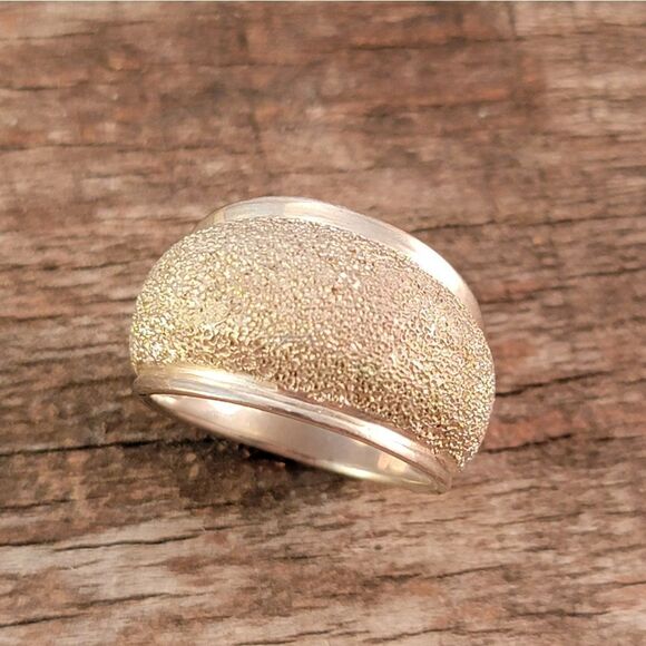 Stardust CZ Domed Sterling Silver Ring - Picture 2 of 10